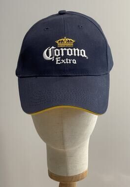 Corona Extra Hat Cap Baseball Mens One Size Blue Embroidered Crown Yellow